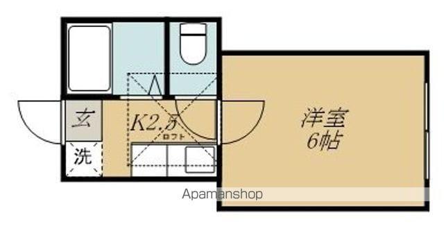 ユニバーサルレジデンス北山(1K/2階)の間取り写真