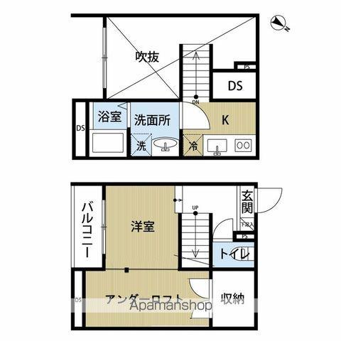 ラ・ヴィーナス(1K/2階)の間取り写真