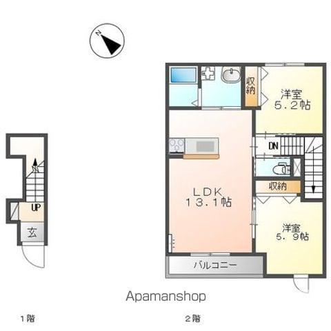 LIRA CUORE(2LDK/2階)の間取り写真