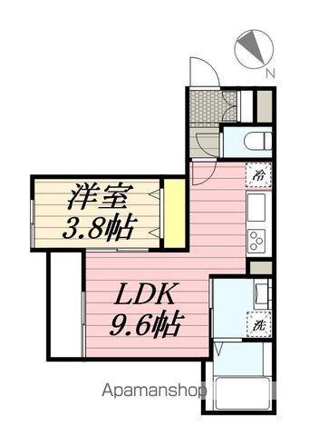 ウィンドテラスみどり台(1LDK/2階)の間取り写真