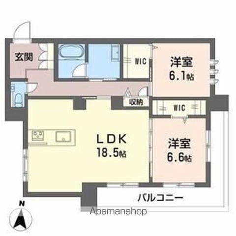 プレシャスレジデンス丸の内(2LDK/2階)の間取り写真