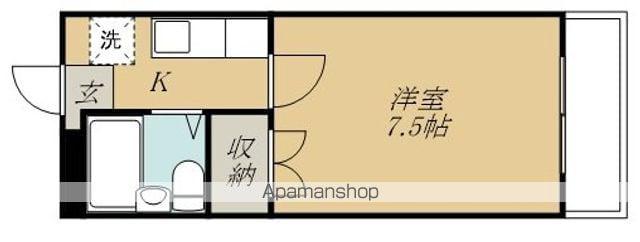 コローレ中倉(1K/3階)の間取り写真