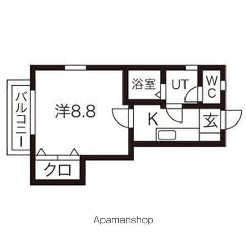 アネックス・メープル高松(1K/1階)の間取り写真