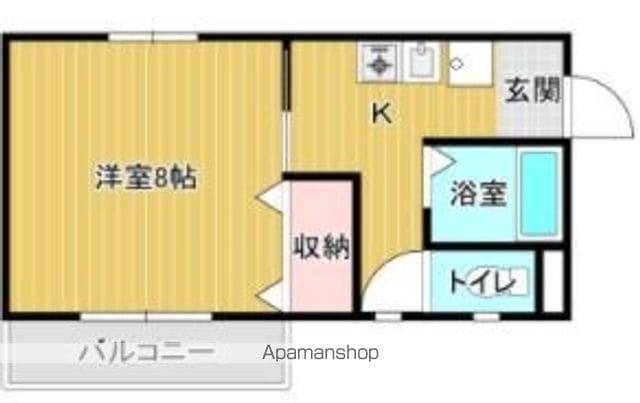 ビアンヌール鹿谷(1K/3階)の間取り写真