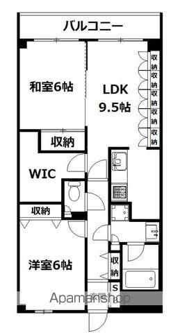 エルハイム西横浜(2LDK/4階)の間取り写真