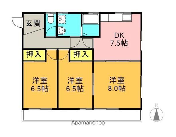 東海道本線 西岐阜駅 徒歩10分 2階建 築35年(3DK/2階)の間取り写真