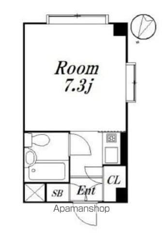 シャルム初台(ワンルーム/2階)の間取り写真