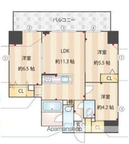 ALIVIS西葛西NORTE(2SLDK/4階)の間取り写真