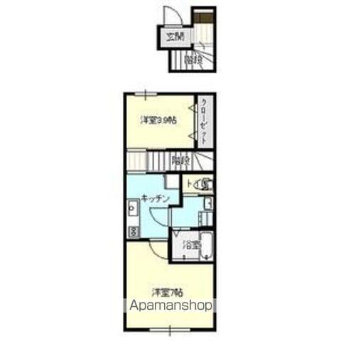 フェリス上田(1K/2階)の間取り写真