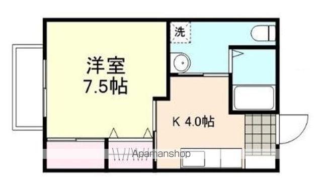 みのりⅡ(1K/2階)の間取り写真