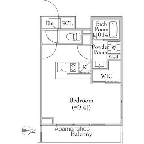 レクシード目白(1K/1階)の間取り写真