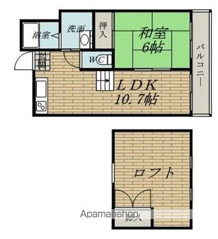 アウルズ塚本(1LDK/3階)の間取り写真