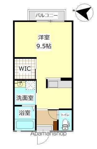 ヴィラージュK(ワンルーム/2階)の間取り写真