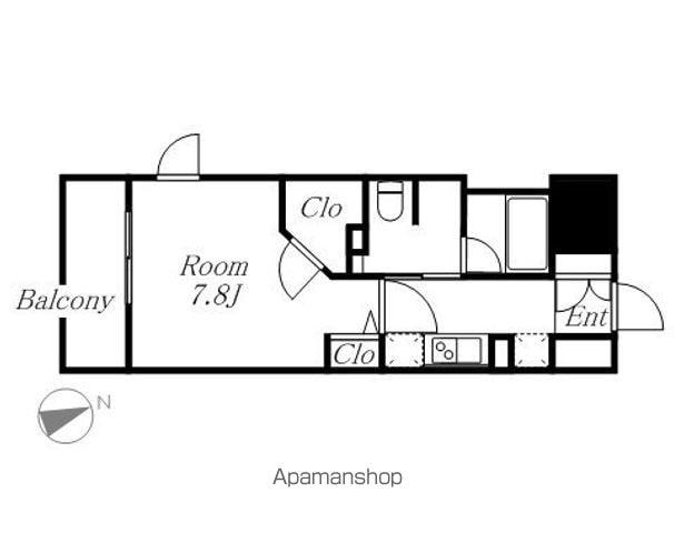 フレールコート東別院(1K/10階)の間取り写真