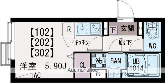IXO町屋Ⅱ(1K/3階)の間取り写真