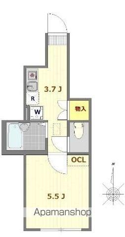 ミモザ哲学堂(1K/1階)の間取り写真