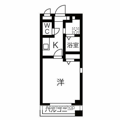 プリミエール若草(1K/2階)の間取り写真