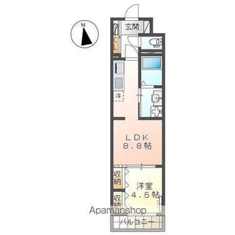 ファインヴィラⅨ増築工事(1LDK/4階)の間取り写真