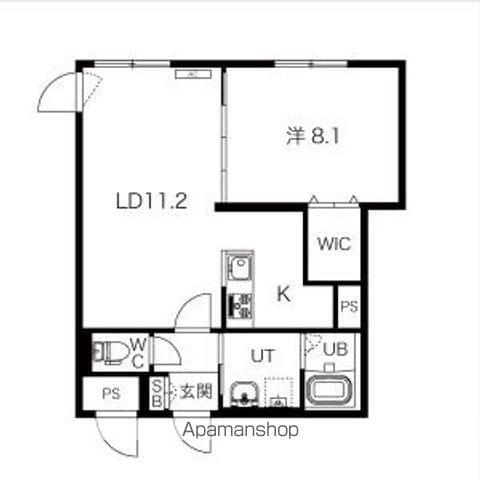 栄通10丁目MS(1LDK/4階)の間取り写真