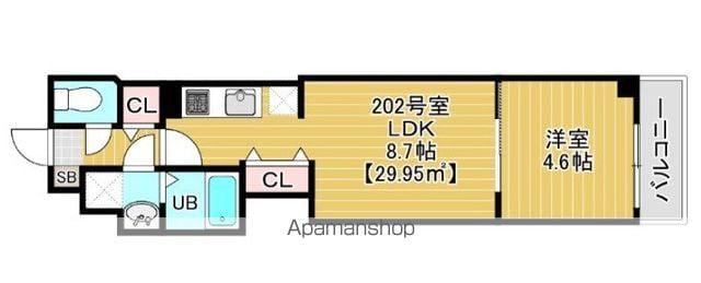 COTE DOR SOGA(1LDK/2階)の間取り写真