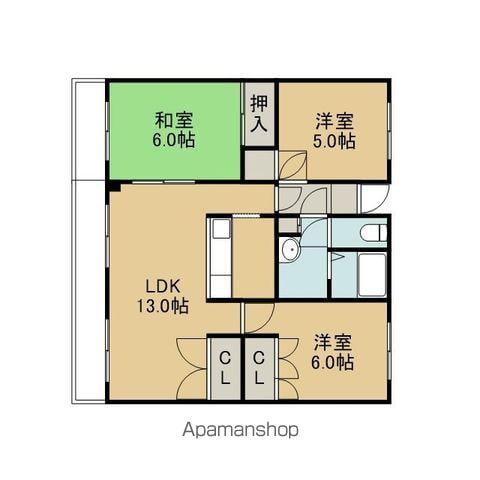 アーク千歳(3LDK/2階)の間取り写真