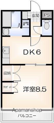 中山ビル1番館(1DK/1階)の間取り写真