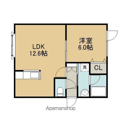 レインボーハウスヴィーナス(1LDK/2階)の間取り写真