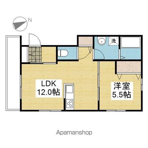 MKO中須賀A棟(1LDK/2階)の間取り写真