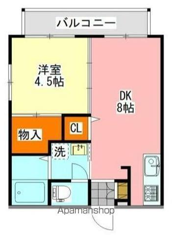 アーバン千葉寺(1DK/2階)の間取り写真