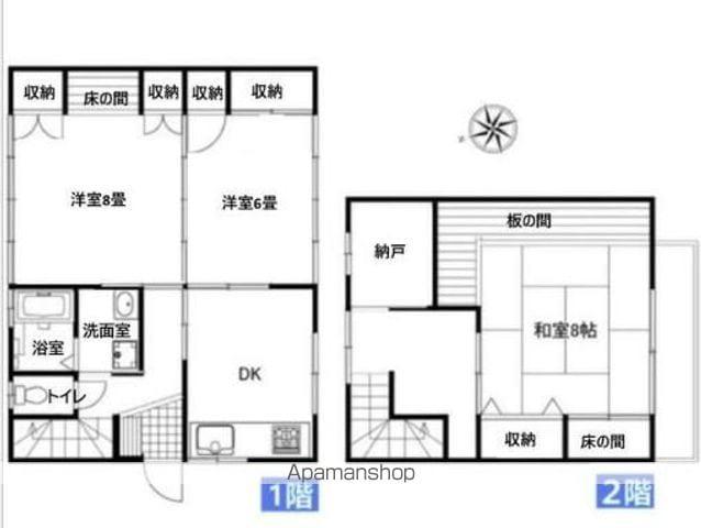 京成電鉄千原線 大森台駅 徒歩12分 2階建 築66年(3SDK)の間取り写真