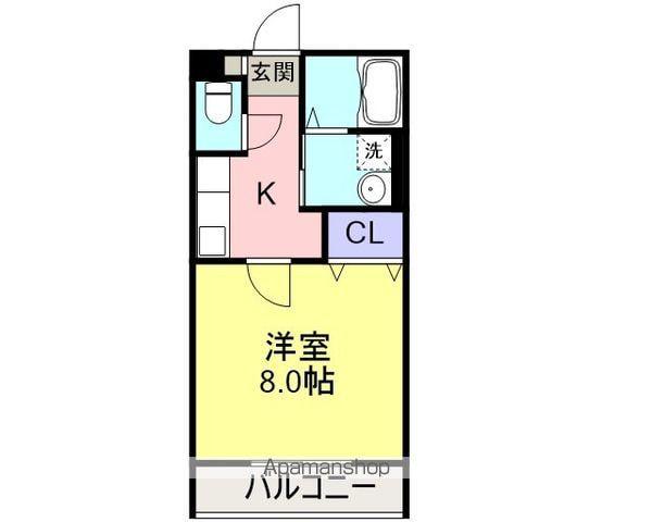 サクラハイムⅠ(1K/1階)の間取り写真