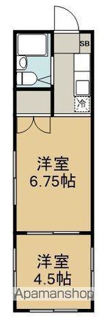 ロイヤル牛浜(2K/1階)の間取り写真