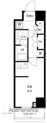 ジェノヴィア 両国Ⅵ GREEN VEIL(ワンルーム/5階)の間取り写真