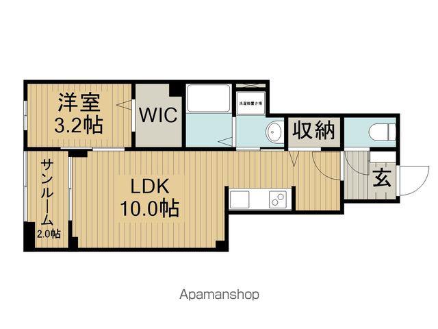 フィールドヒル 茅野(1LDK/1階)の間取り写真