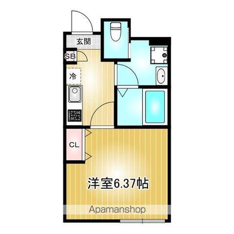 CHIKUSA-SIX(1K/1階)の間取り写真