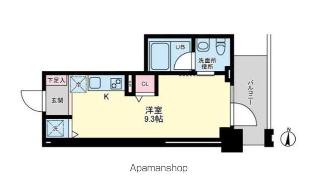プライマル板橋本町(ワンルーム/5階)の間取り写真