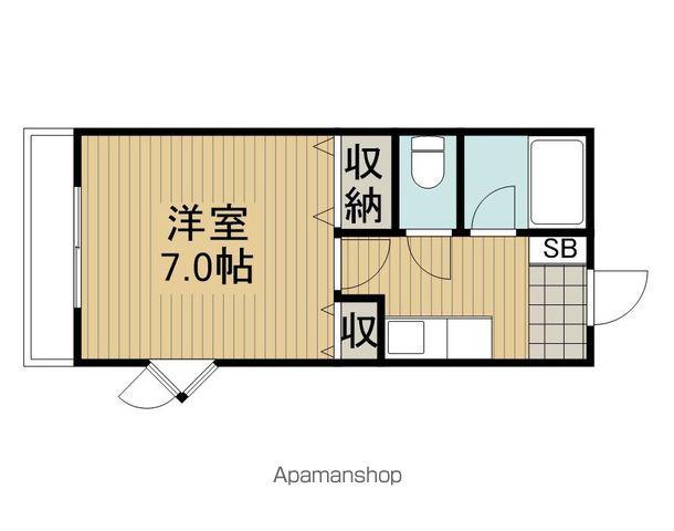 ハウスキャロットⅠ(1K/2階)の間取り写真