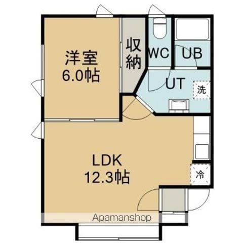 ハイムカルミア(1LDK/1階)の間取り写真