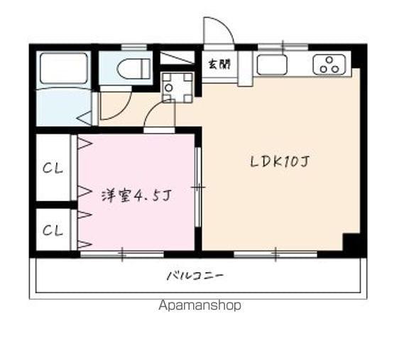 エンブレム小作(1LDK/3階)の間取り写真