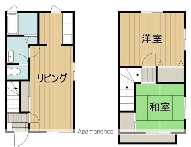 アドバンスあきる野Ⅰ(2LDK/1階)の間取り写真
