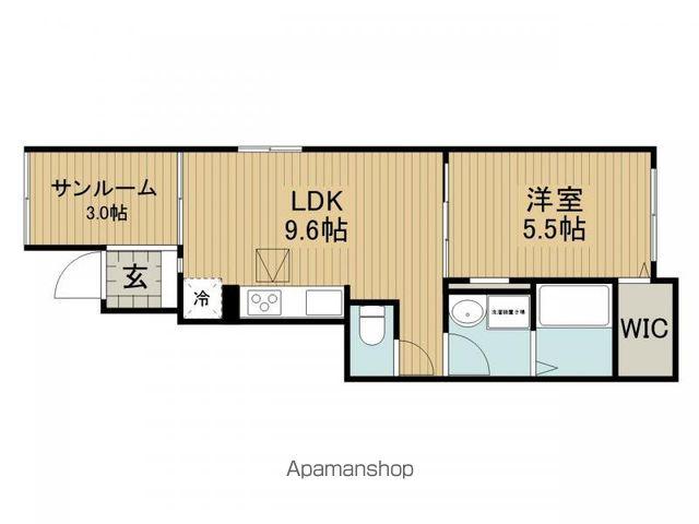 中央本線 上諏訪駅 バス乗車時間：11分 白狐入口バス停で下車 徒歩11分 2階建 築1年(1LDK/1階)の間取り写真