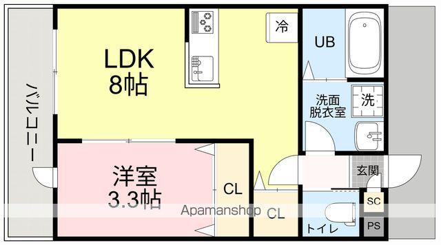 K-MAISON高砂(1LDK/2階)の間取り写真