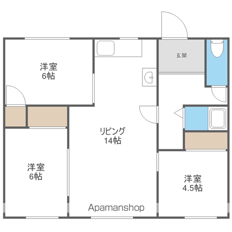 優起荘(3LDK/2階)の間取り写真