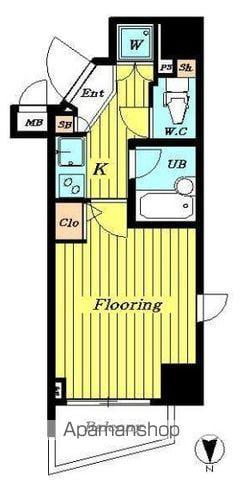 パークウェル曙橋駅前(1K/7階)の間取り写真