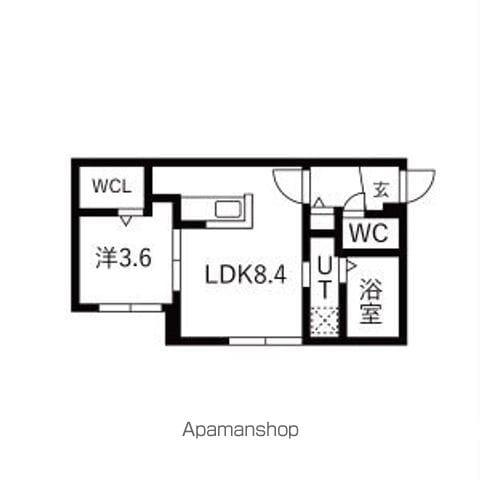 GRAND RICHESSE東札幌(1LDK/1階)の間取り写真