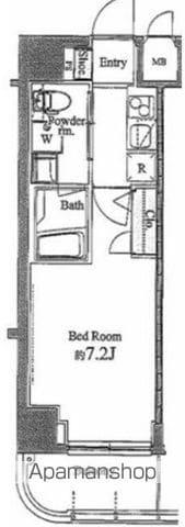 ハーモニーレジデンス横浜(1K/11階)の間取り写真