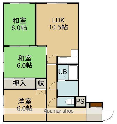 ピアコート21(3LDK/1階)の間取り写真