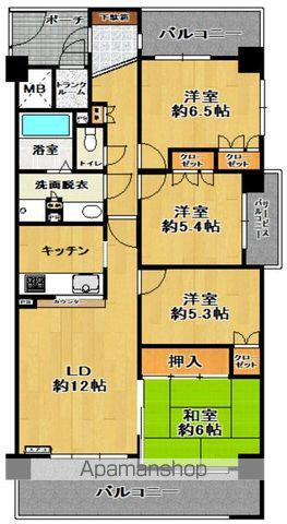 サーパス桃見台 203号(4LDK/2階)の間取り写真