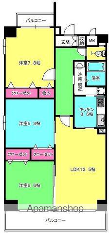 OKI-Ⅴ(3LDK/8階)の間取り写真