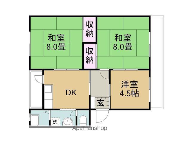 エスペランサ(3DK/1階)の間取り写真